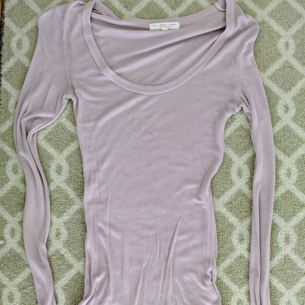 Lavender Ribbed Long Sleeve By Truly Madly Deeply